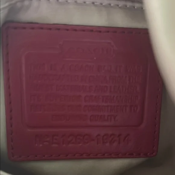 Coach Kristen Red Woven Leather Shoulder or Crossbody Bag - Picture 7 of 7